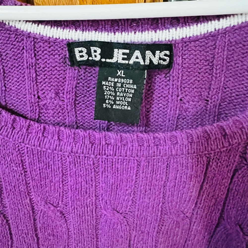 Women's Purple Crew Neck Sweater